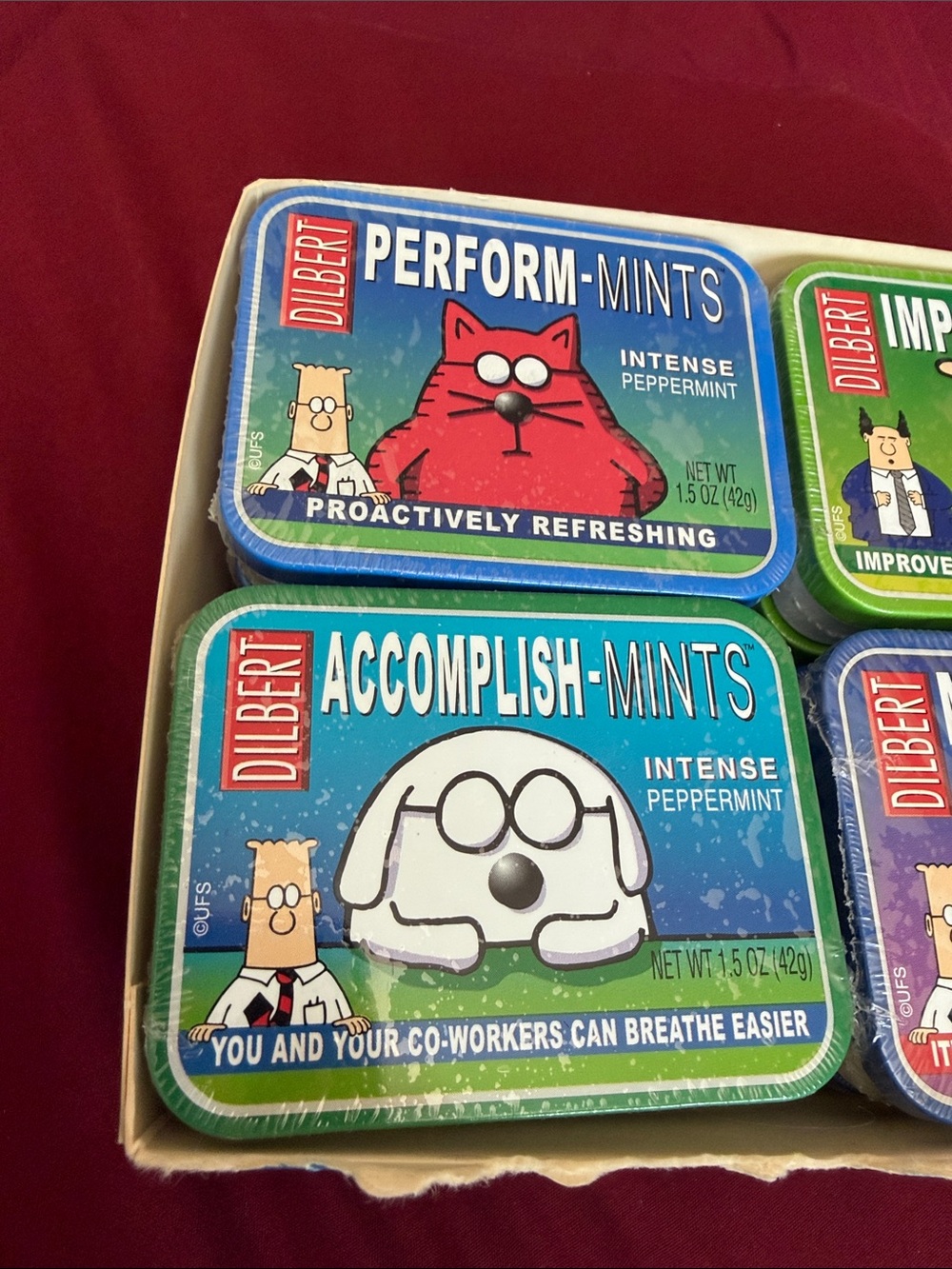 Dilbert Perform/Improve/Accomplish/Manage Mints - Assorted Color Tins - Picture 5 of 5